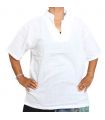 Razia Fashion - camisa ligera de algodón blanca talla M