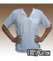 Razia Fashion - light Thai cotton shirt white size L