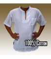 Razia Fashion - leichtes Thai Baumwollhemd weiß Größe XL