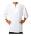 Razia Fashion - light Thai cotton shirt white short sleeve size XXXL