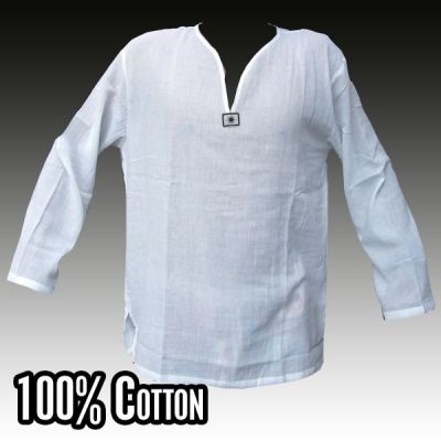 Thai casual shirt cotton white size L