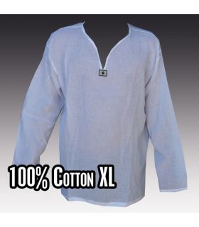 camisa de algodón tailandés blanco tamaño XL