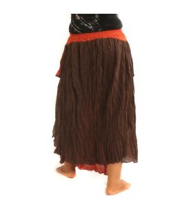 Rock im Knitterlook - zweilagig mit Seitentaschen