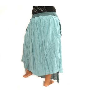Rock im Knitterlook - zweilagig mit Seitentaschen