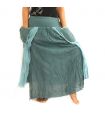 Rock im Knitterlook - zweilagig mit Seitentaschen
