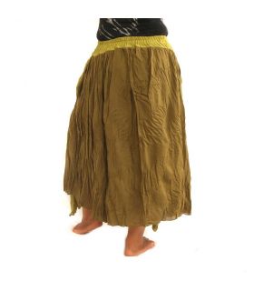 Rock im Knitterlook - zweilagig mit Seitentaschen