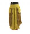 Rock im Knitterlook - zweilagig mit Seitentaschen