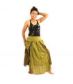 Rock im Knitterlook - zweilagig mit Seitentaschen