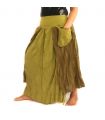 Rock im Knitterlook - zweilagig mit Seitentaschen
