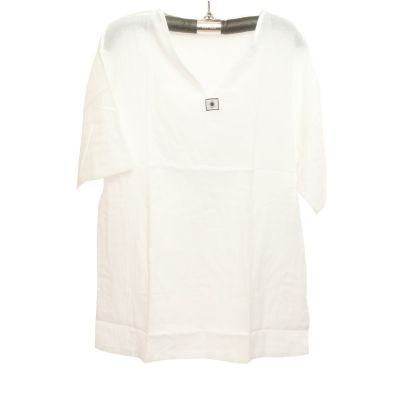 Razia Fashion - Light Thai cotton shirt white size M