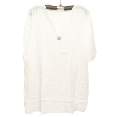 Razia Fashion - Light Thai cotton shirt white size XXL