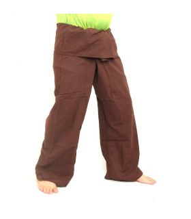 Fisherman pants - brown- Extra long cotton Thai fisherman pants