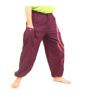 Chiller trousers flourish pattern purple