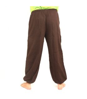 Chillerhose Schnörkelmuster braun