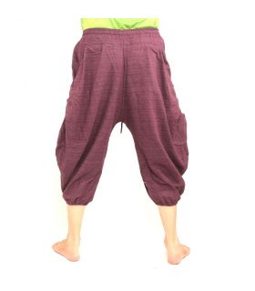 Pantalon 3/5 harem magenta