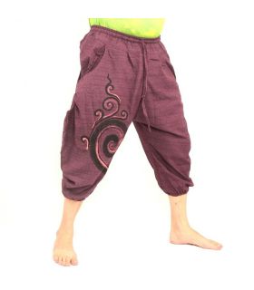 Haremshose Caprihose magenta
