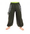 Thai Hippie Hose zum Zubinden Ethno Applikation aus schwerer Baumwolle