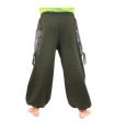 Thai Hippie Hose zum Zubinden Ethno Applikation aus schwerer Baumwolle