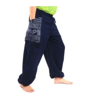 Thai hippie pants for tying Ethno application made of heavy cotton