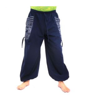 Thai hippie pants for tying Ethno application made of heavy cotton