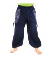 Thai Hippie Hose zum Zubinden Ethno Applikation aus schwerer Baumwolle