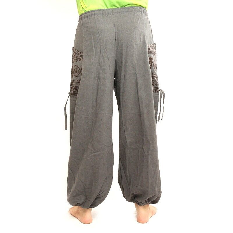 Thai hippie pants for tying Ethno application made of heavy cotton