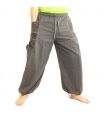 Thai Hippie Hose zum Zubinden Ethno Applikation aus schwerer Baumwolle