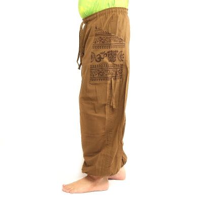 Thai Hippie Hose zum Zubinden Ethno Applikation aus schwerer Baumwolle