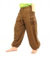 Thai Hippie Hose zum Zubinden Ethno Applikation aus schwerer Baumwolle