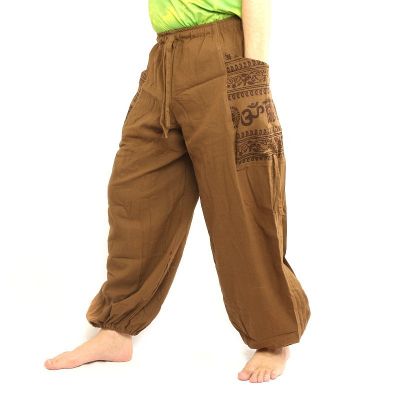 Thai Hippie Hose zum Zubinden Ethno Applikation aus schwerer Baumwolle