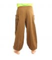 Thai Hippie Hose zum Zubinden Ethno Applikation aus schwerer Baumwolle