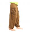 Thai Hippie Hose zum Zubinden Ethno Applikation aus schwerer Baumwolle