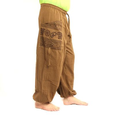 Thai Hippie Hose zum Zubinden Ethno Applikation aus schwerer Baumwolle