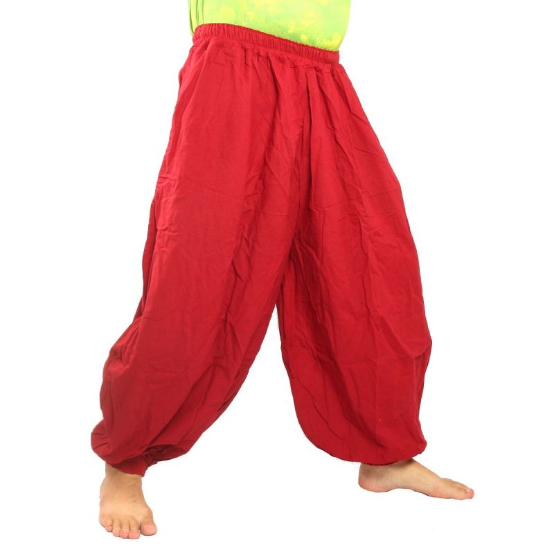 Harem pants cotton red