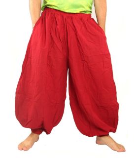 Harem pants cotton red