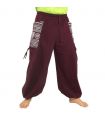 Thai Hippie Hose zum Zubinden Ethno Applikation aus schwerer Baumwolle