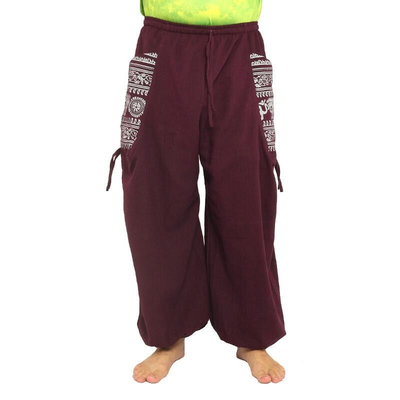 Thai hippie pants for tying Ethno application made of heavy cotton
