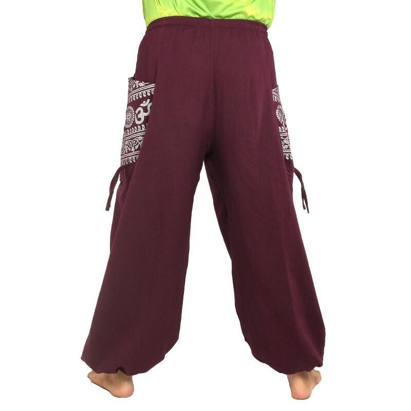 Thai hippie pants for tying Ethno application made of heavy cotton