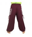 Thai Hippie Hose zum Zubinden Ethno Applikation aus schwerer Baumwolle