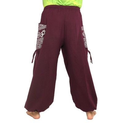 Pantalons hippie thaïlandais pour la ligature Application ethno du coton lourd