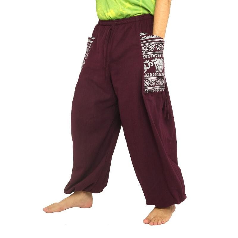 Thai hippie pants for tying Ethno application made of heavy cotton