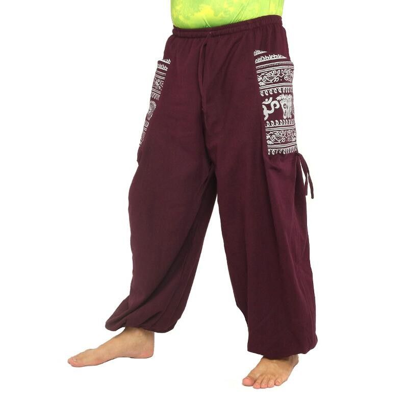 Thai hippie pants for tying Ethno application made of heavy cotton