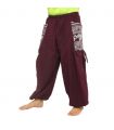 Thai Hippie Hose zum Zubinden Ethno Applikation aus schwerer Baumwolle
