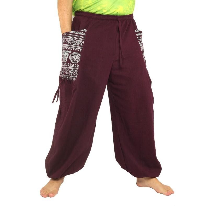 Thai hippie pants for tying Ethno application made of heavy cotton