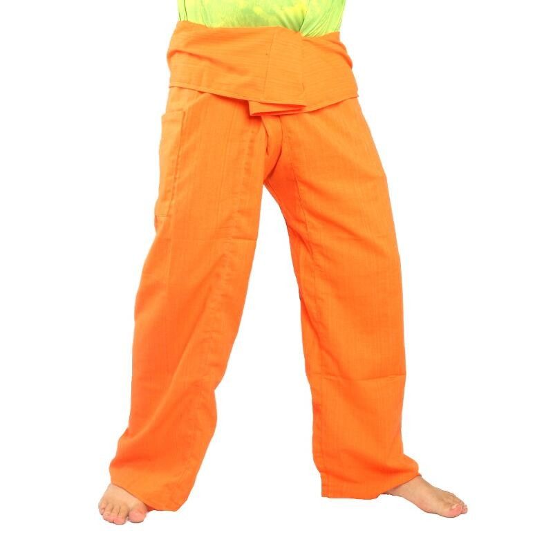 Pantalon pêcheur thaï Cottonmix extra long - orange