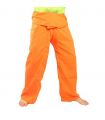 Pantalon de pêcheur thaïlandais Cottonmix extra long - orange