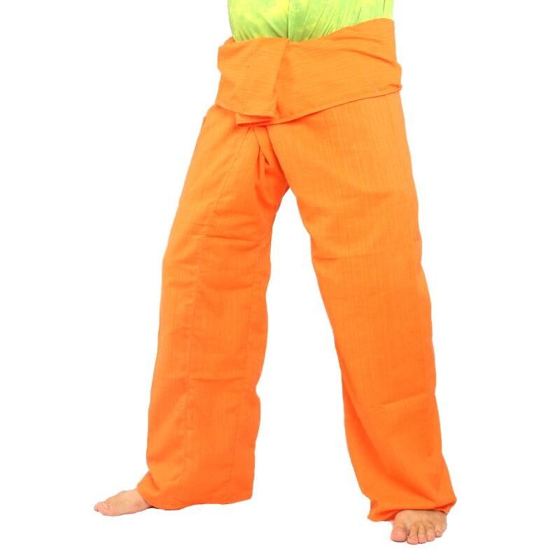 Thai Fisherman Pants Cottonmix extra lang - orange