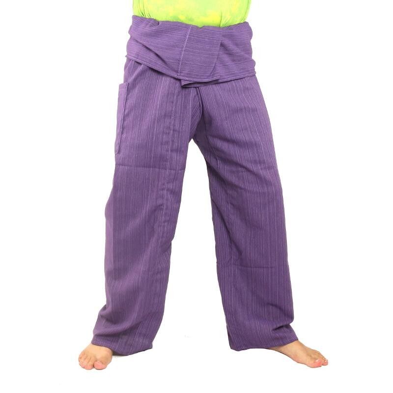 Pantalon de pêcheur thaïlandais Cottonmix extra long - violet