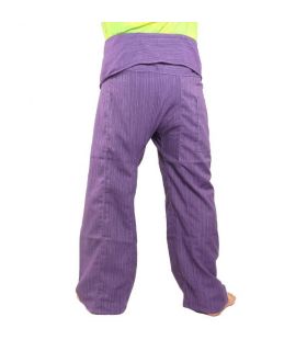 Pantalon de pêcheur thaïlandais Cottonmix extra long - violet