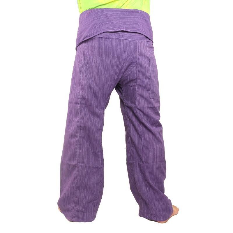 Pantalones de pescador tailandés Cottonmix extra largo - púrpura